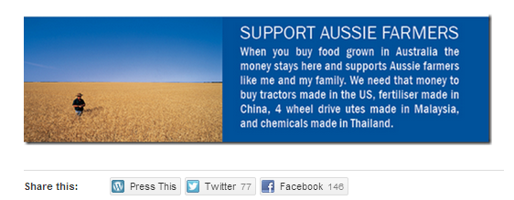 support Aussie Farmers